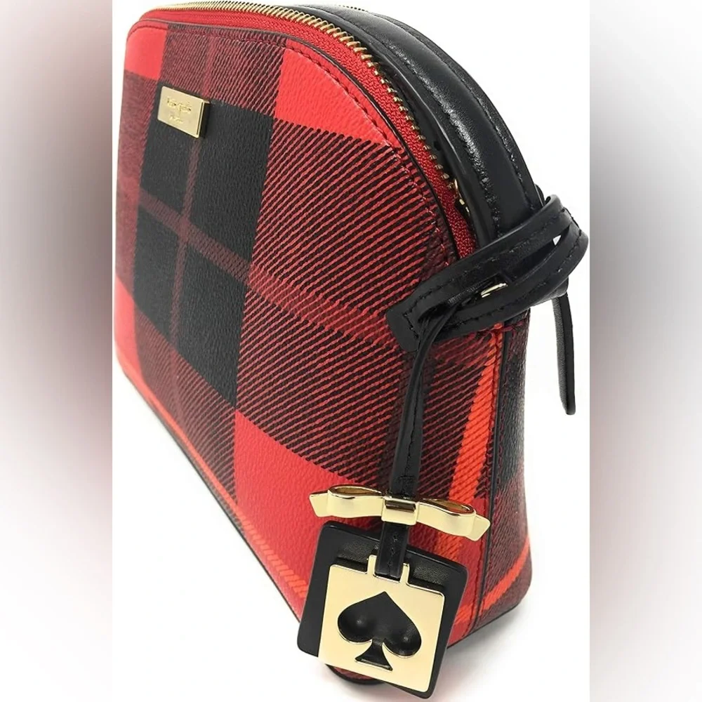 Kate Spade Hanna red Plaid Crossbody Bag